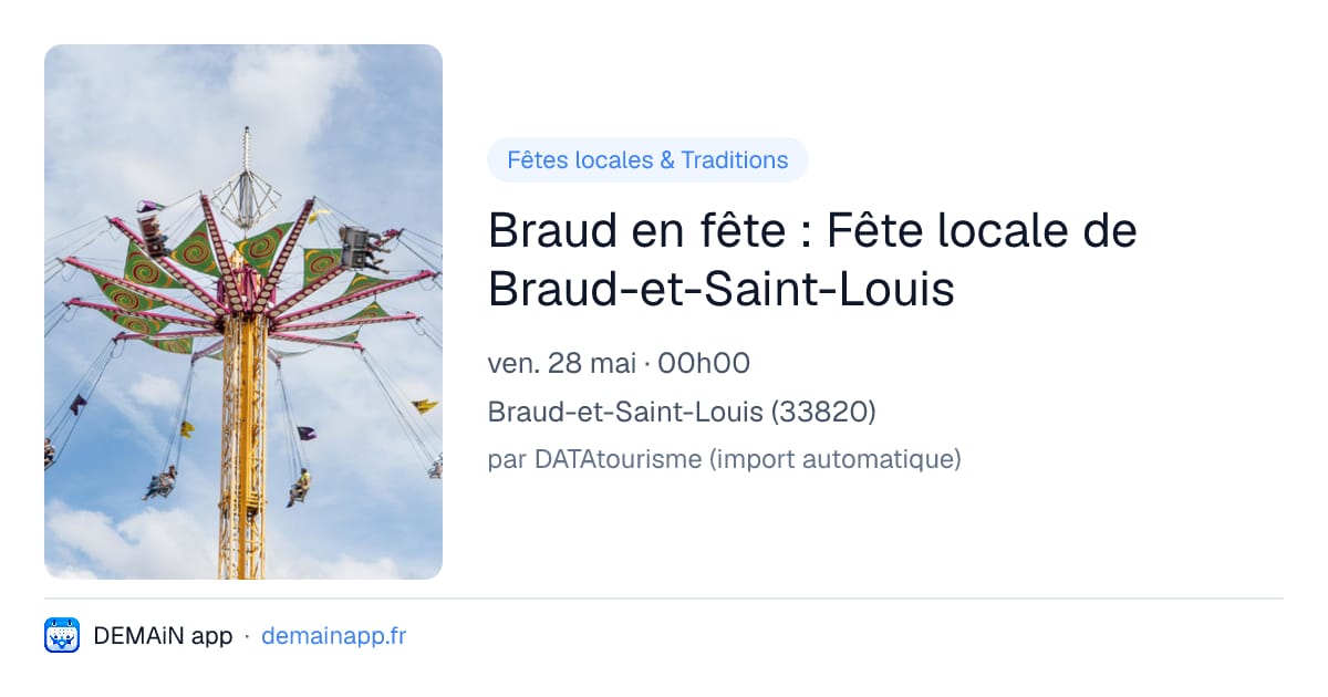 Braud en fête : Fête locale de Braud-et-Saint-Louis — Braud-et-Saint-Louis