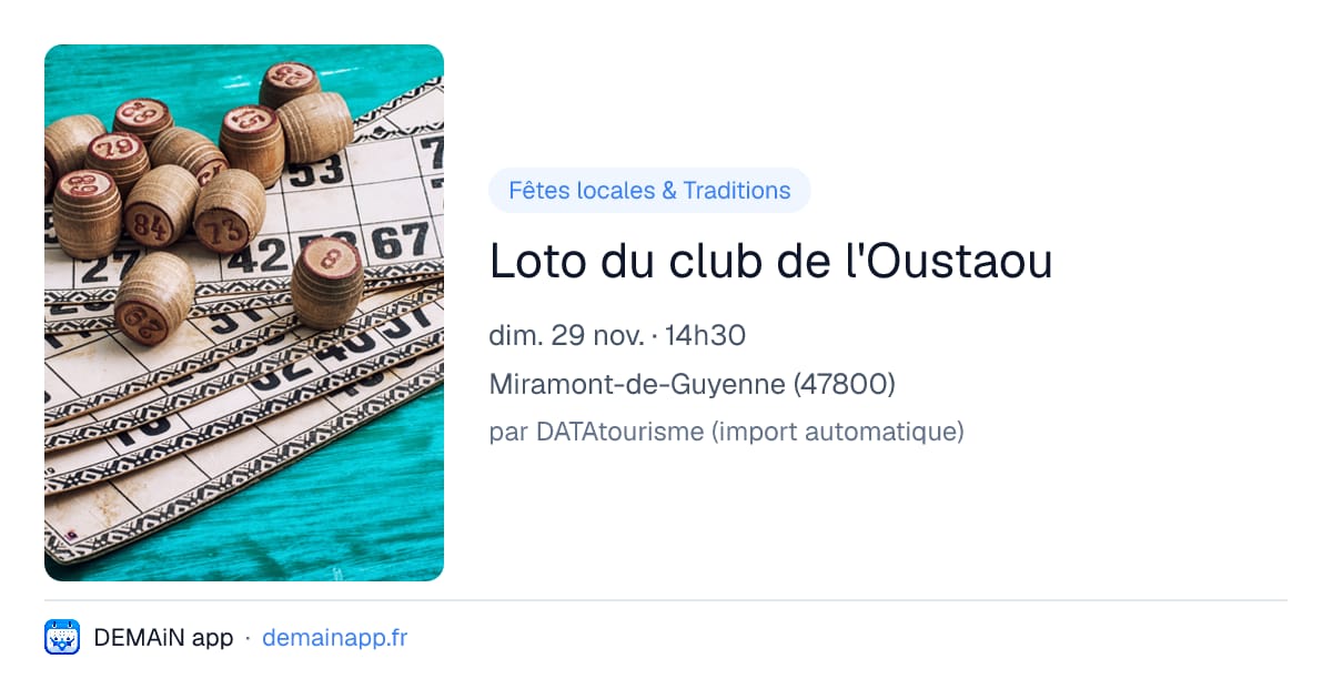 Loto du club de l'Oustaou — Miramont-de-Guyenne