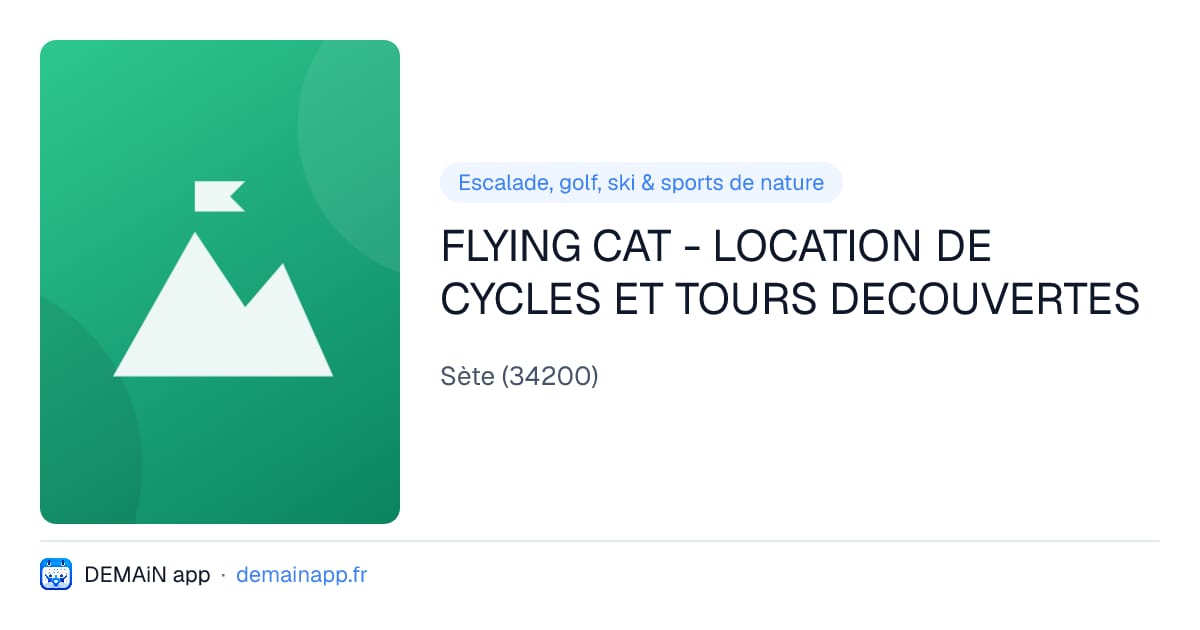 FLYING CAT - LOCATION DE CYCLES ET TOURS DECOUVERTES — Sète
