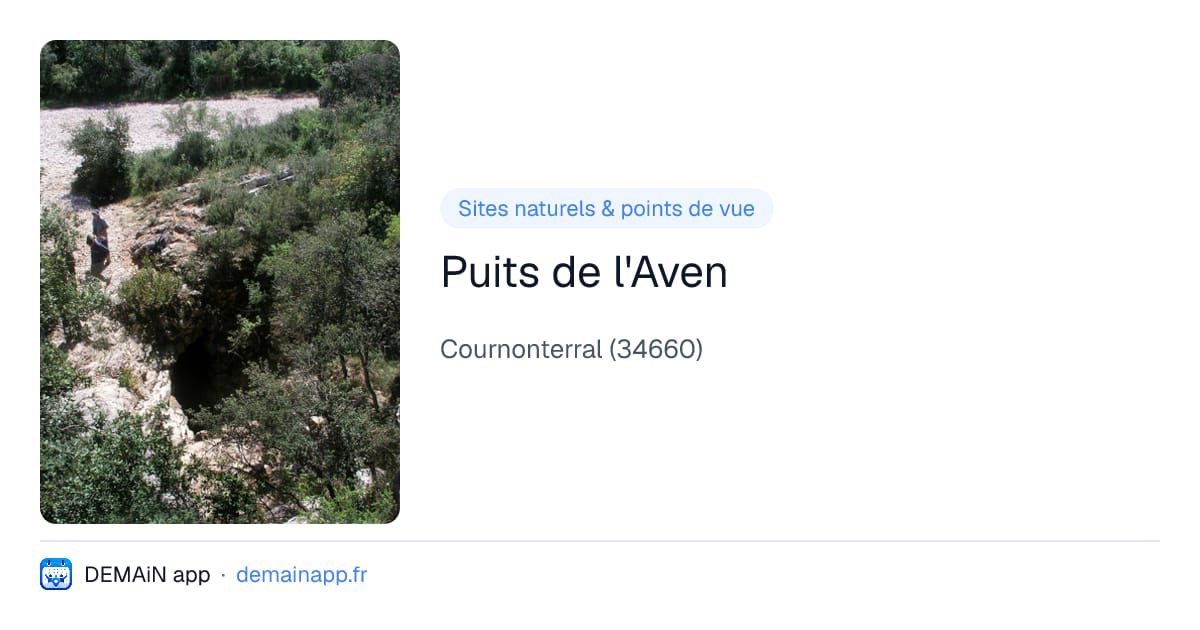 Puits de l'Aven — Cournonterral