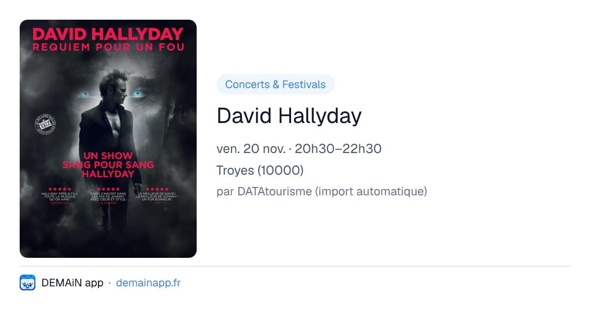 David Hallyday — Troyes