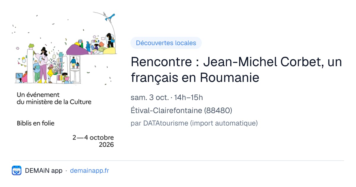 Rencontre : Jean-Michel Corbet, un français en Roumanie — Étival-Clairefontaine