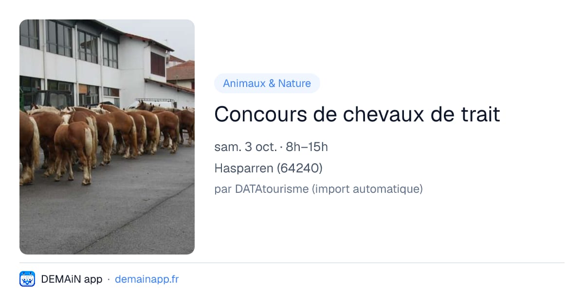 Concours de chevaux de trait — Hasparren