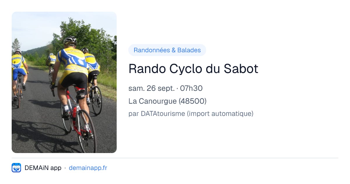 Rando Cyclo du Sabot — La Canourgue