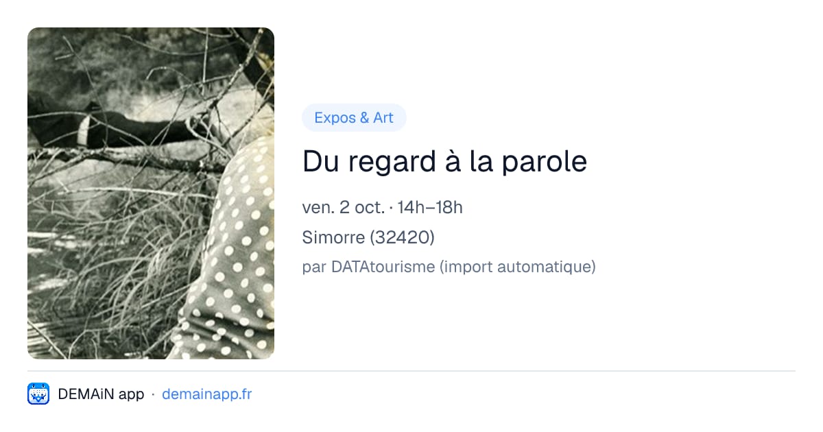 Du regard à la parole — Simorre
