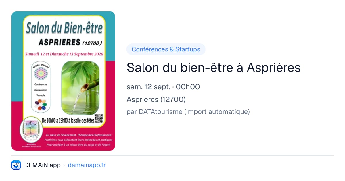 Salon du bien-être à Asprières — Asprières