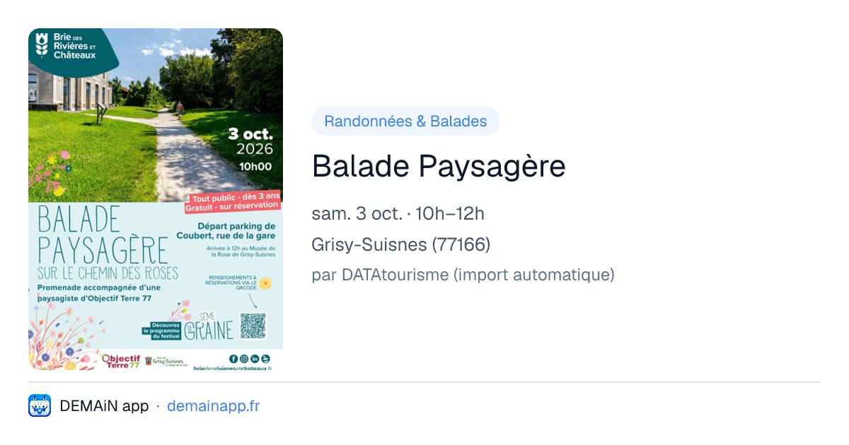 Balade Paysagère — Grisy-Suisnes