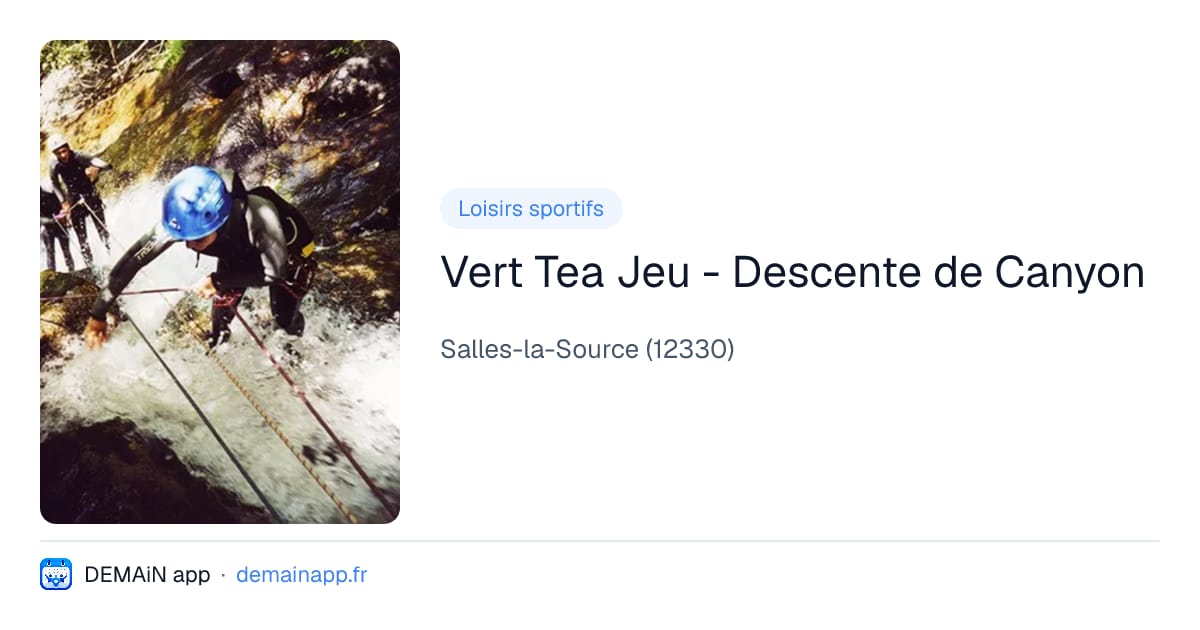 Vert Tea Jeu - Descente de Canyon — Salles-la-Source