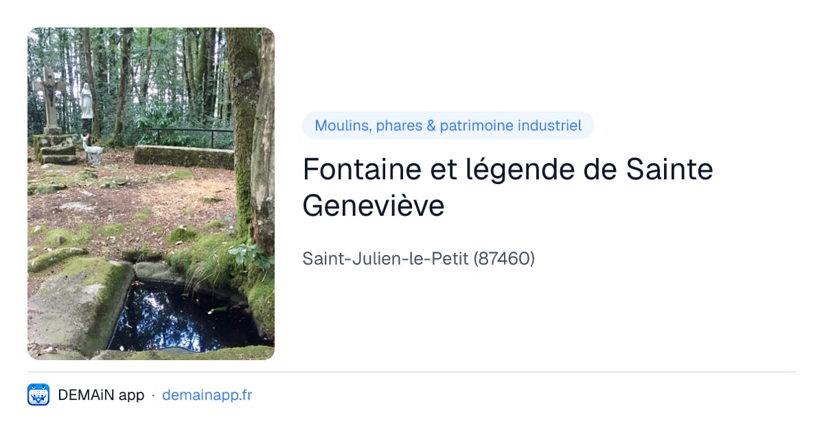 Fontaine et légende de Sainte Geneviève — Saint-Julien-le-Petit
