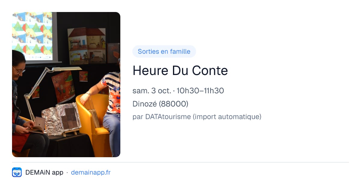 Heure Du Conte — Dinozé