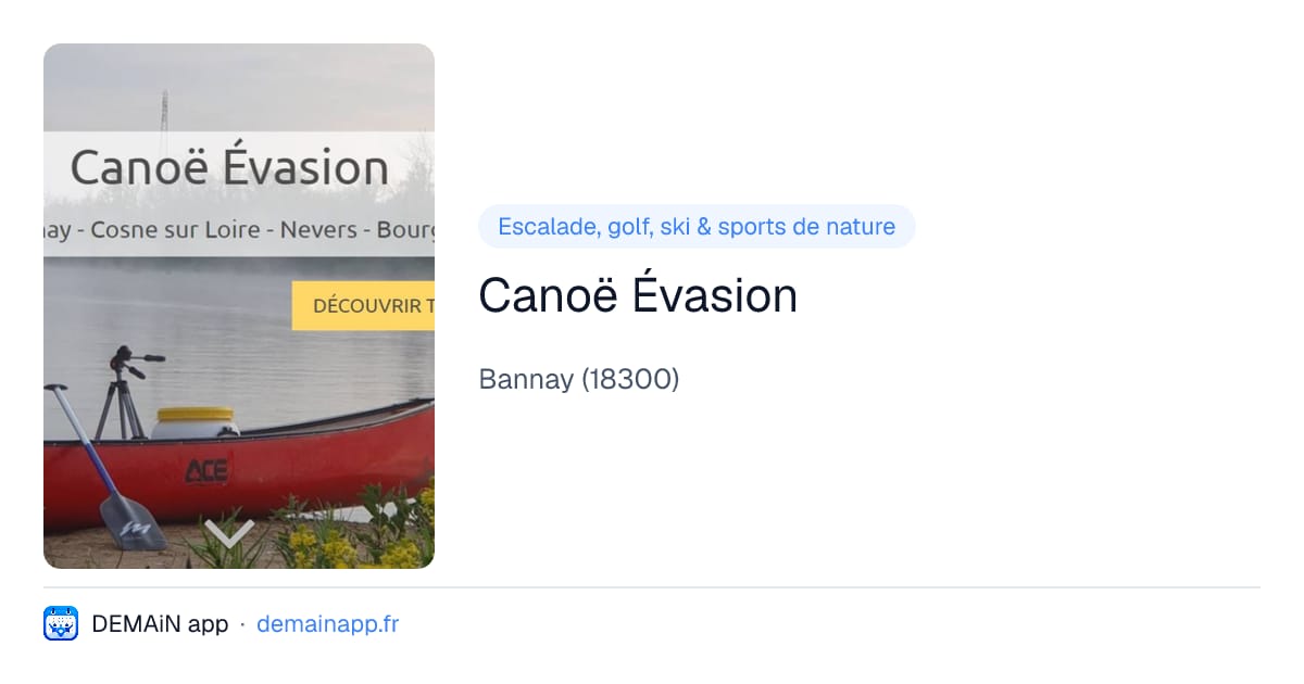 Canoë Évasion — Bannay