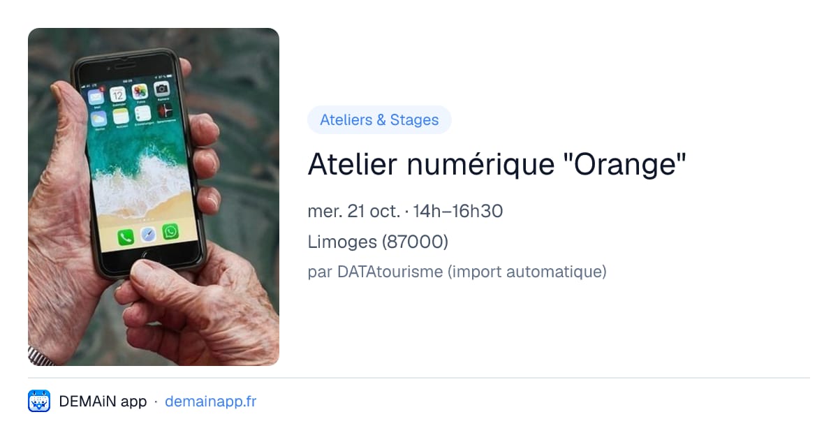 Atelier numérique "Orange" — Limoges