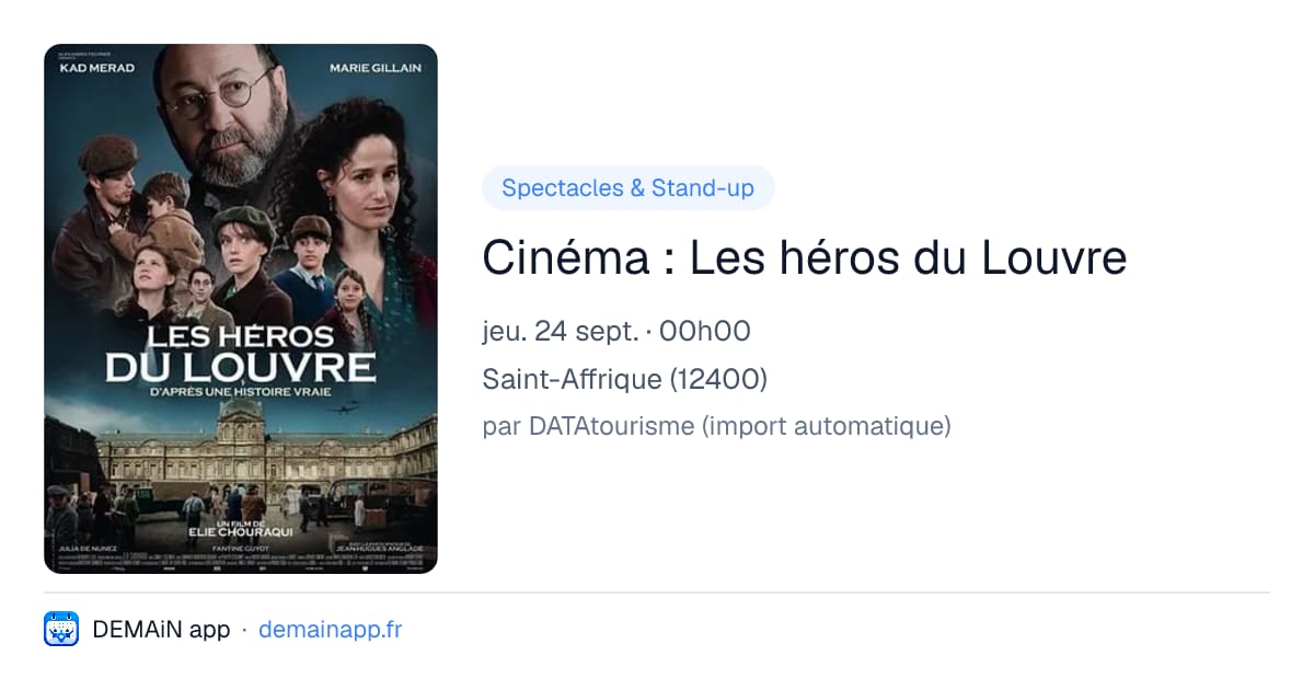 Cinéma : Les héros du Louvre — Saint-Affrique