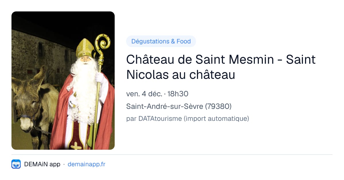Château de Saint Mesmin - Saint Nicolas au château — Saint-André-sur-Sèvre