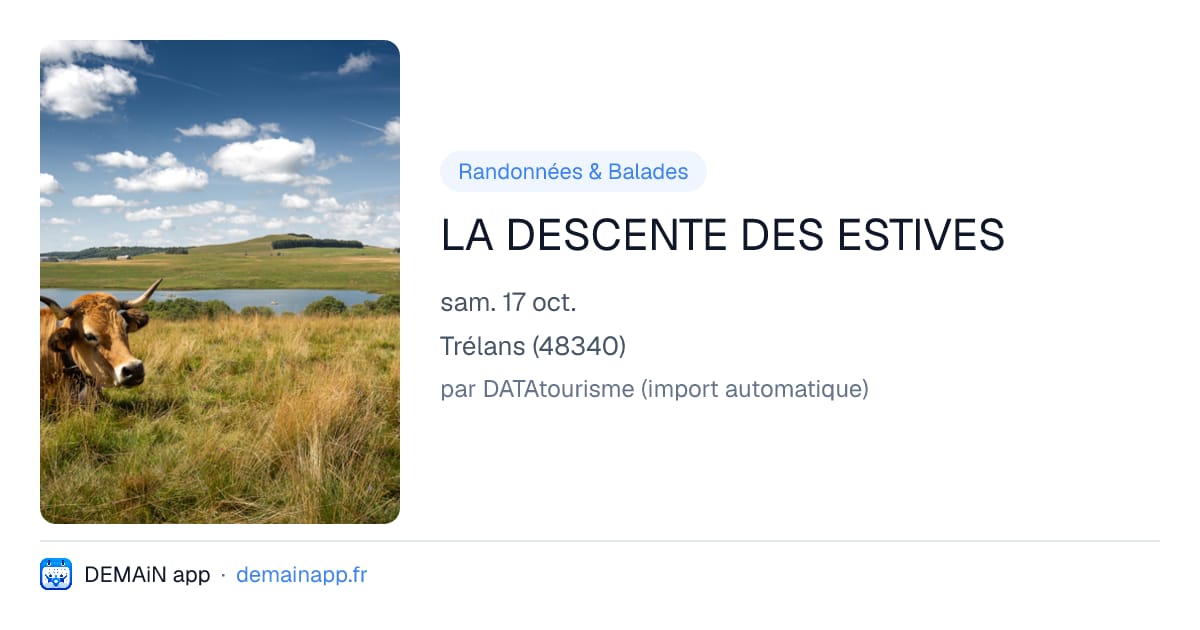 LA DESCENTE DES ESTIVES — Trélans