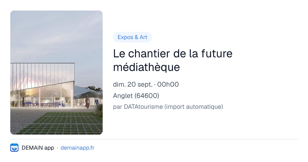 Le chantier de la future médiathèque — Anglet