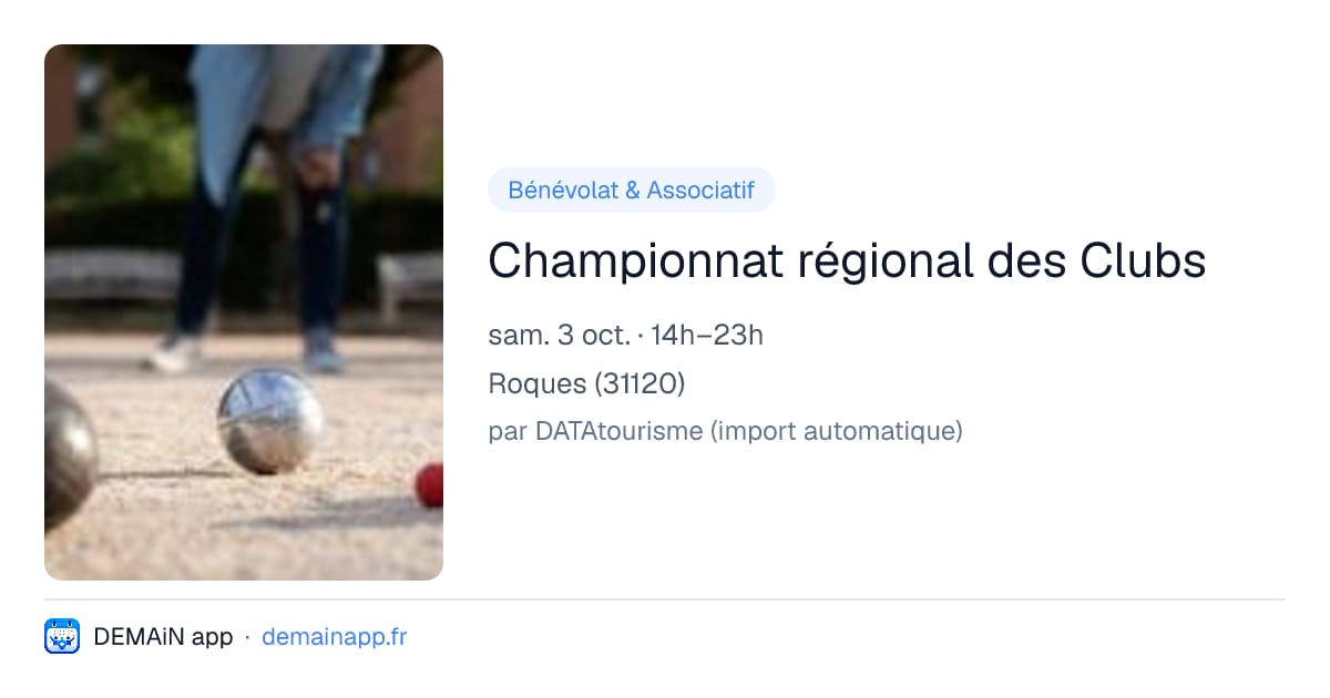 Championnat régional des Clubs — Roques
