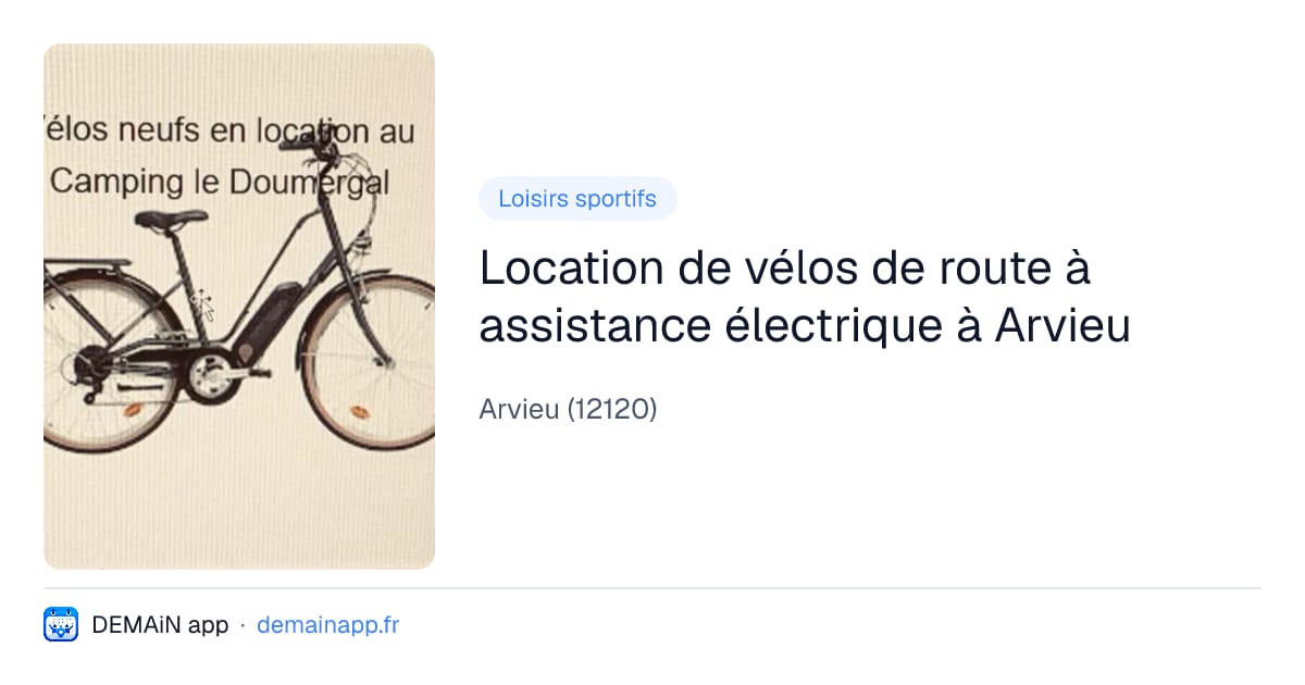 Location de vélos de route à assistance électrique à Arvieu — Arvieu