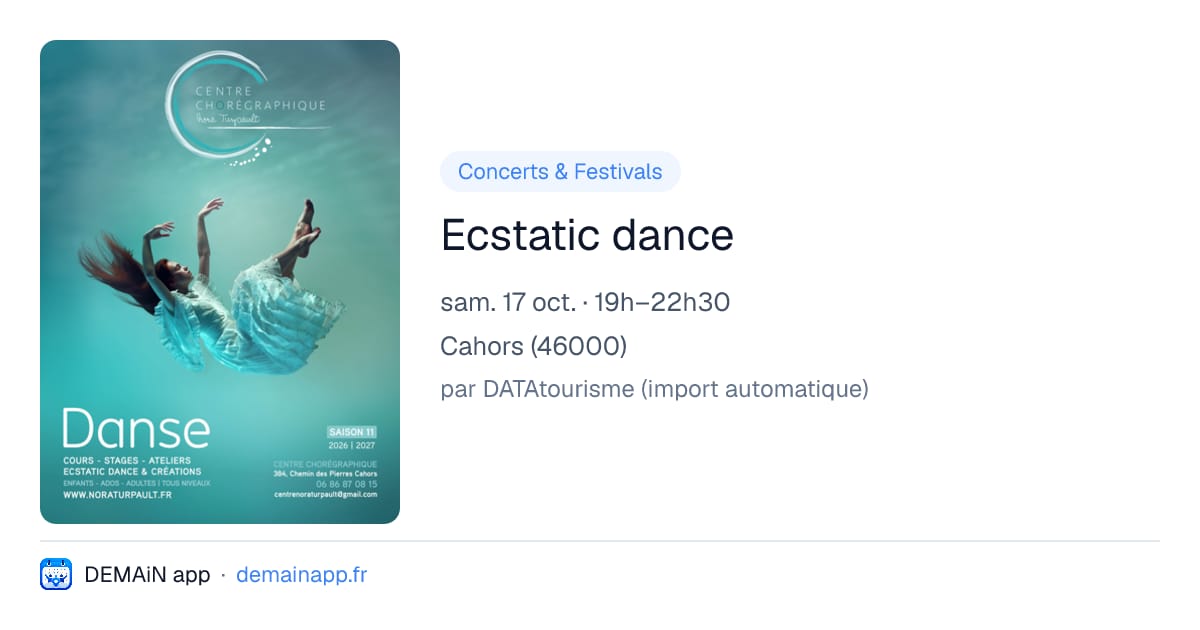 Ecstatic dance — Cahors