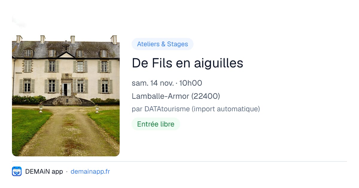De Fils en aiguilles — Lamballe-Armor