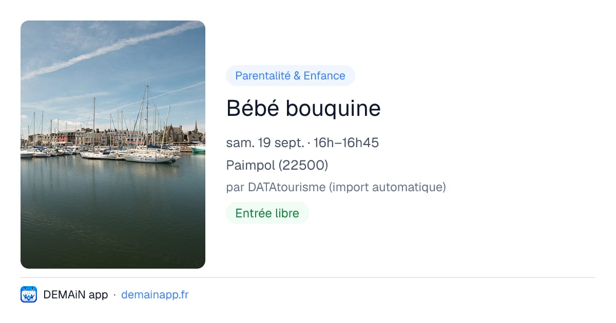 Bébé bouquine — Paimpol