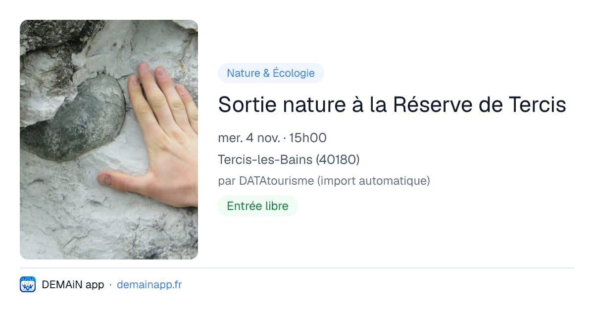 Sortie nature à la Réserve de Tercis — Tercis-les-Bains