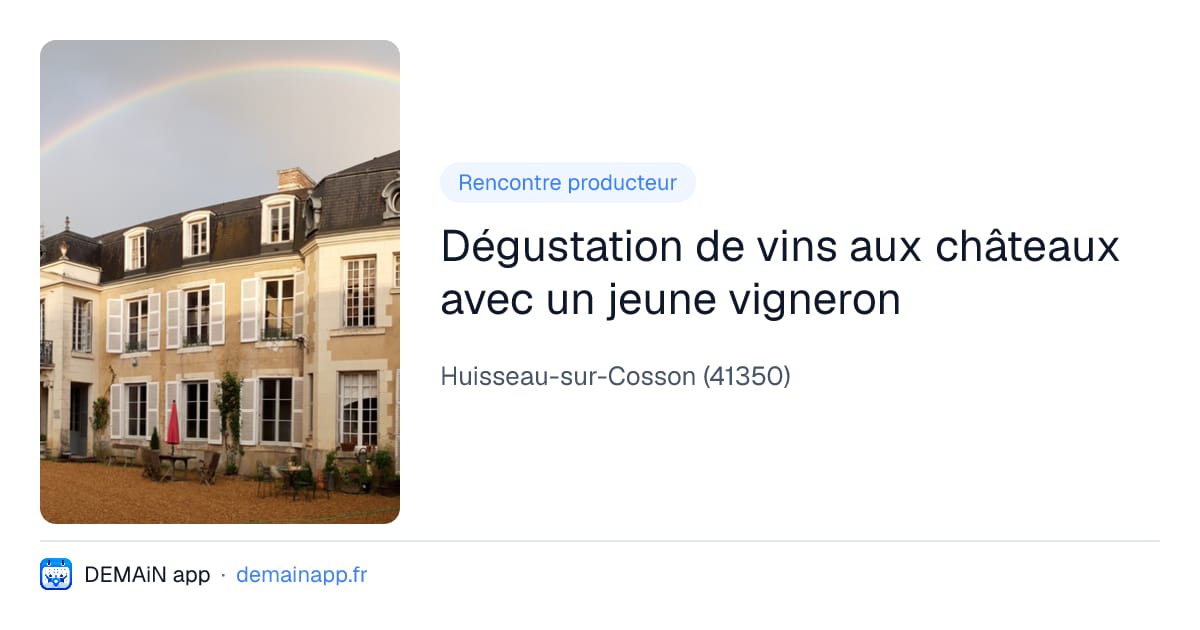 Dégustation de vins aux châteaux avec un jeune vigneron — Huisseau-sur-Cosson