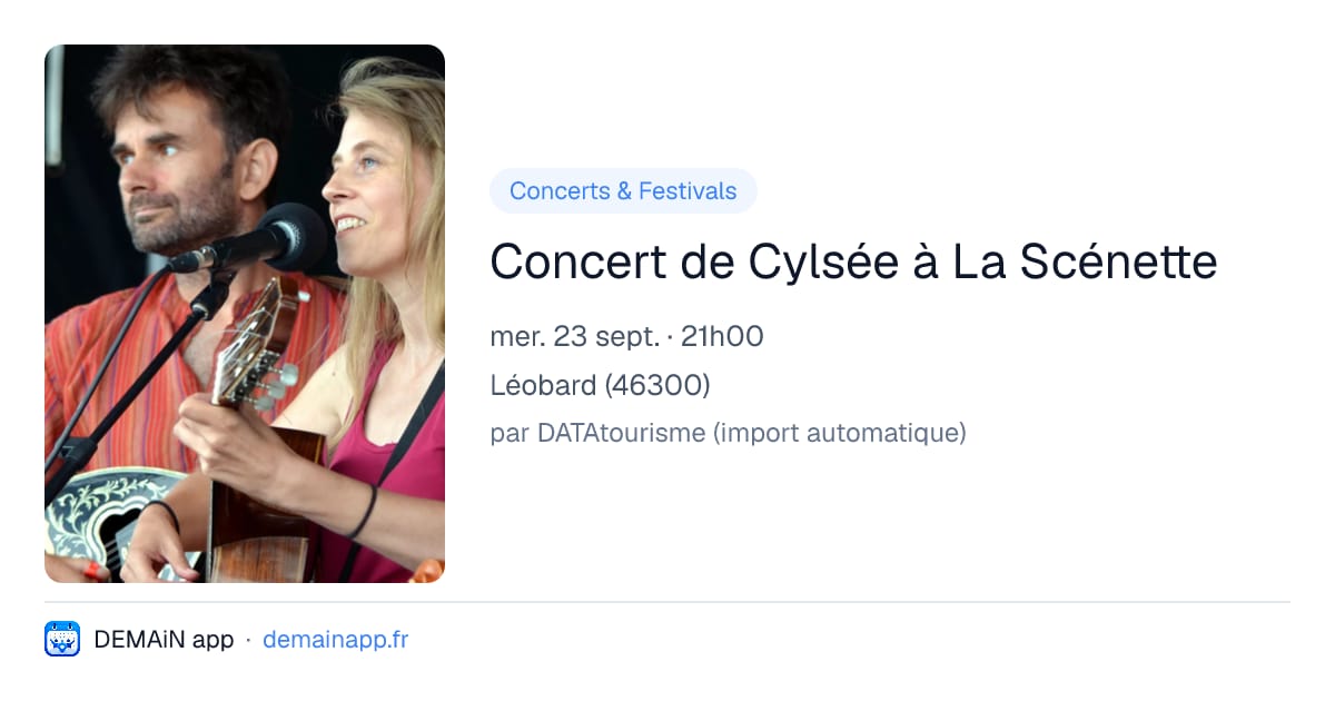 Concert de Cylsée à La Scénette — Léobard