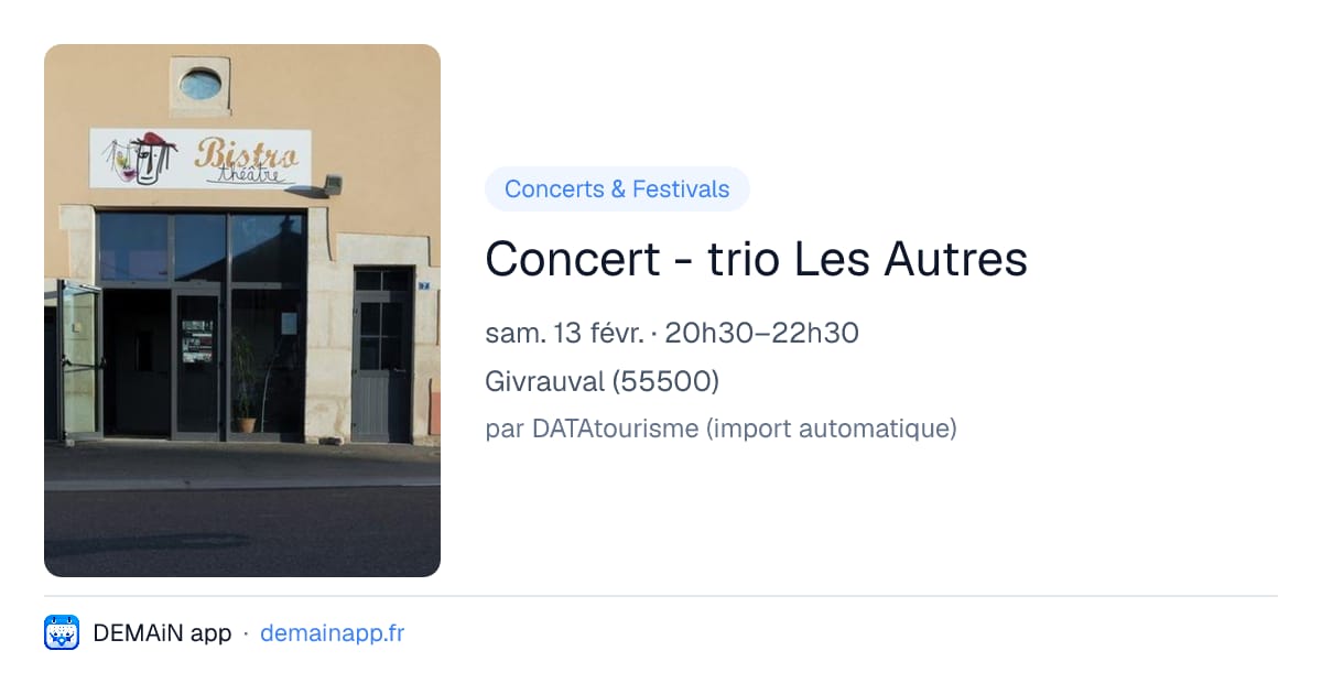 Concert - trio Les Autres — Givrauval