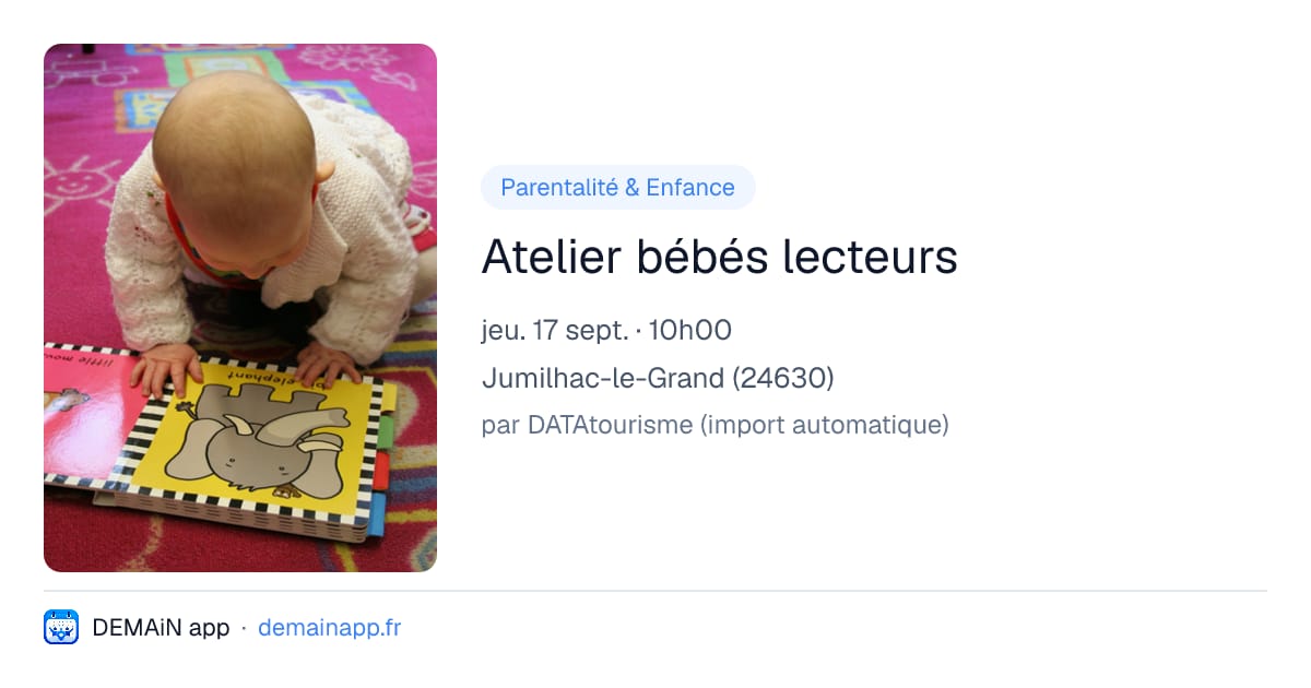 Atelier bébés lecteurs — Jumilhac-le-Grand