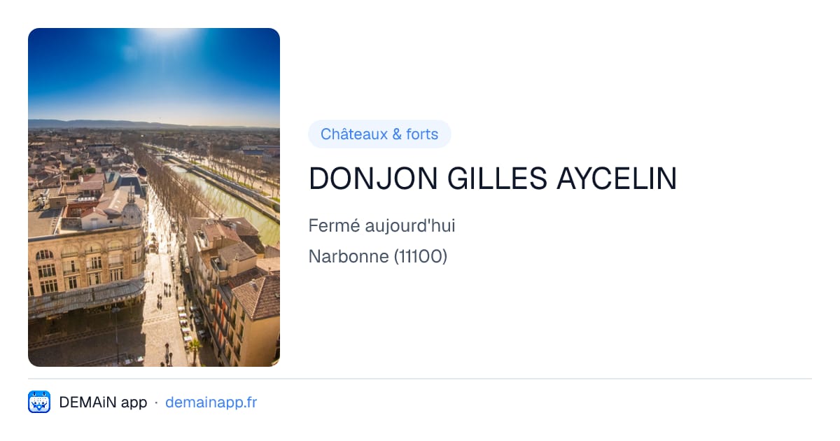 DONJON GILLES AYCELIN — Narbonne