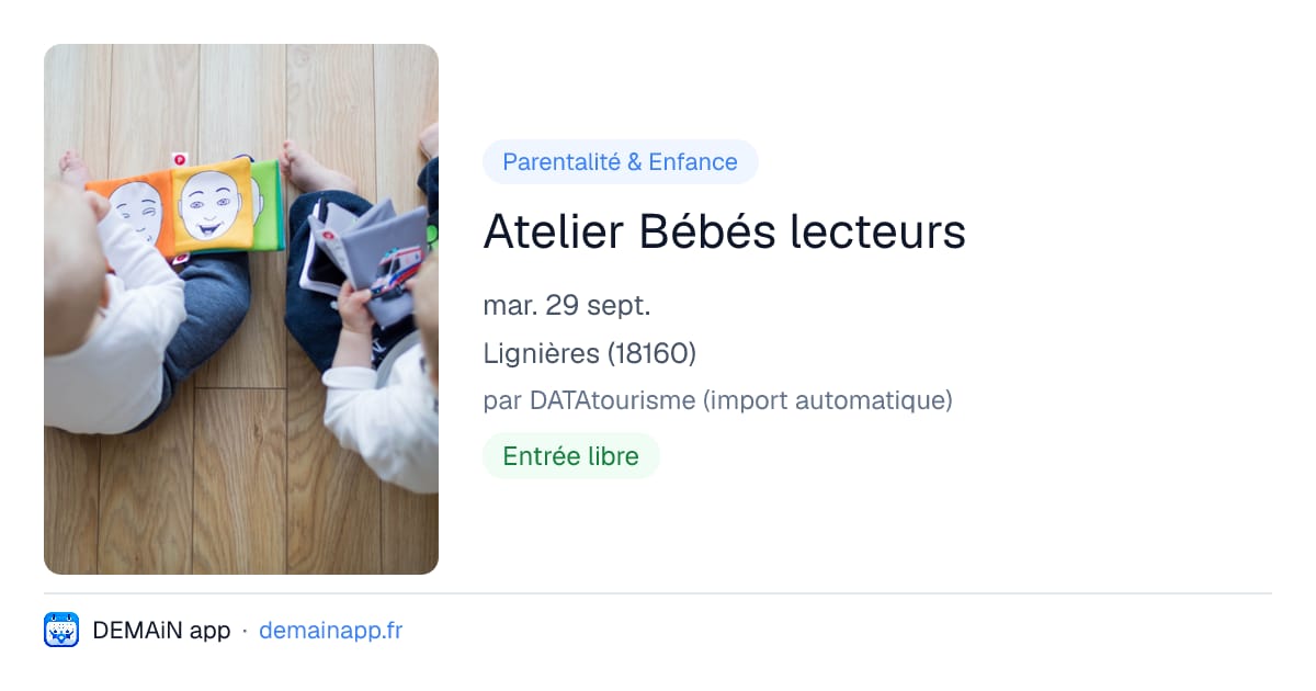 Atelier Bébés lecteurs — Lignières