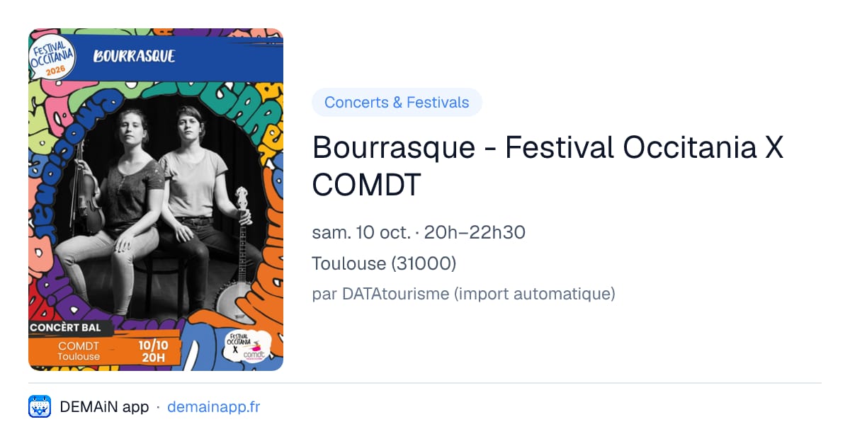 Bourrasque - Festival Occitania X COMDT — Toulouse