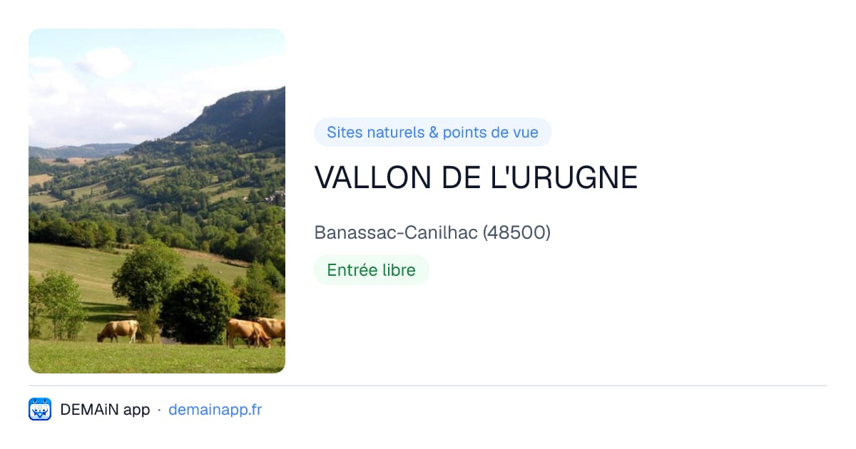 VALLON DE L'URUGNE — Banassac-Canilhac