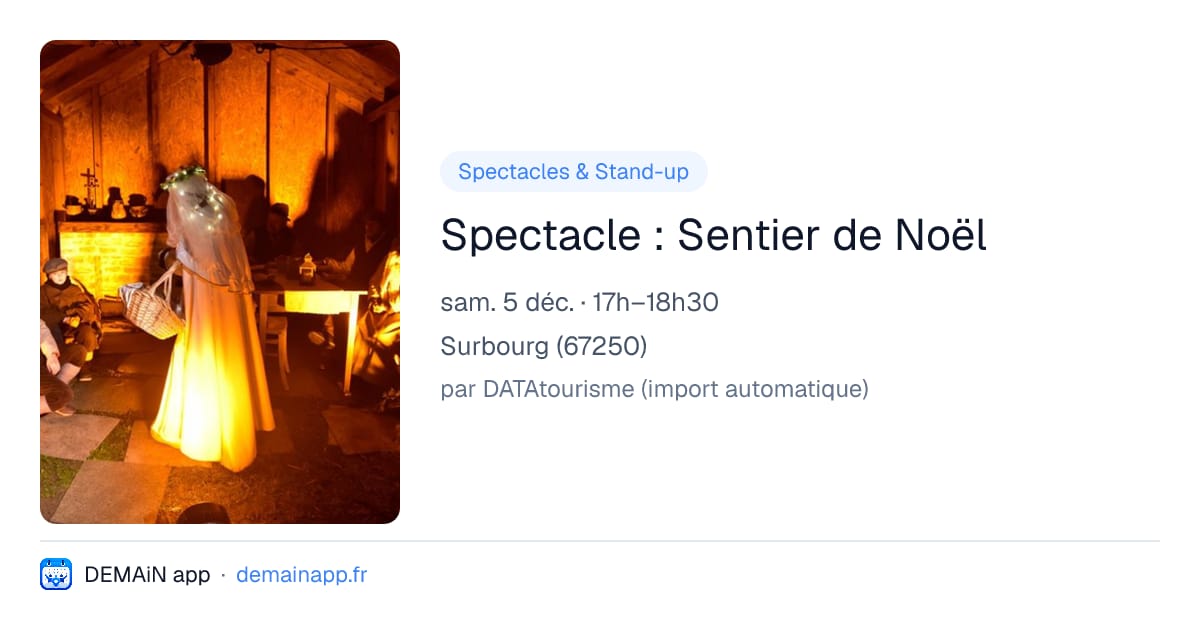 Spectacle : Sentier de Noël — Surbourg