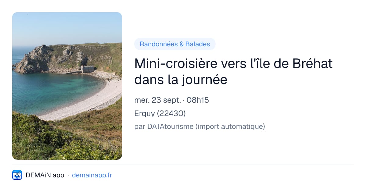 Mini-croisière vers l'île de Bréhat dans la journée — Erquy