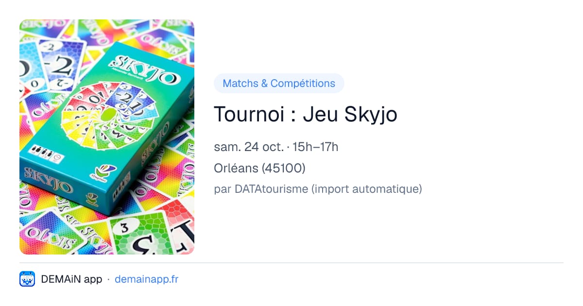 Tournoi : Jeu Skyjo — Orléans