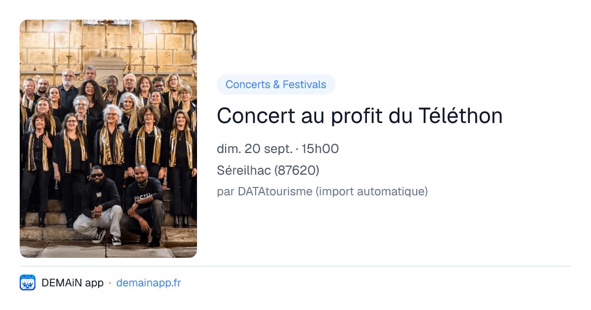 Concert au profit du Téléthon — Séreilhac