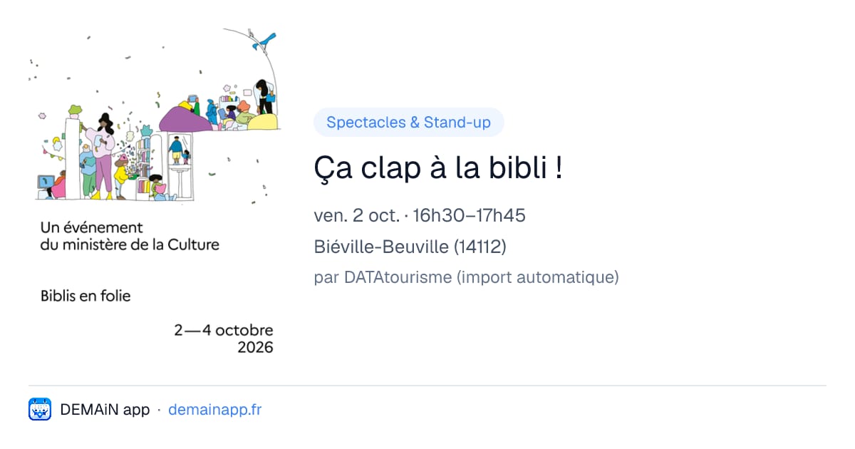 Ça clap à la bibli ! — Biéville-Beuville