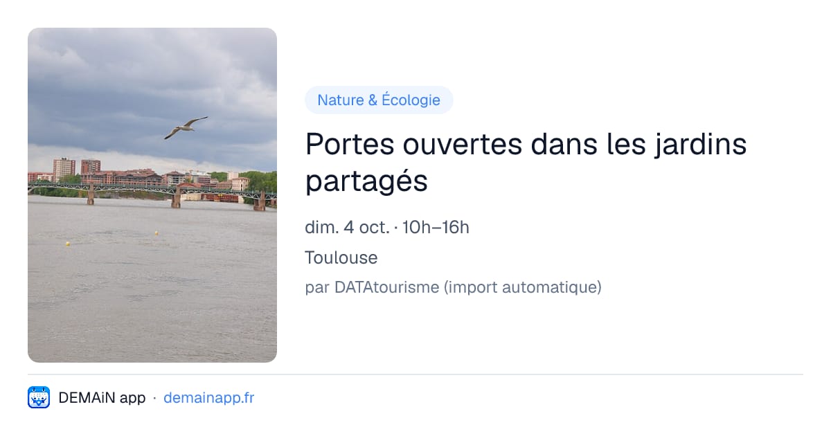 Portes ouvertes dans les jardins partagés — Toulouse