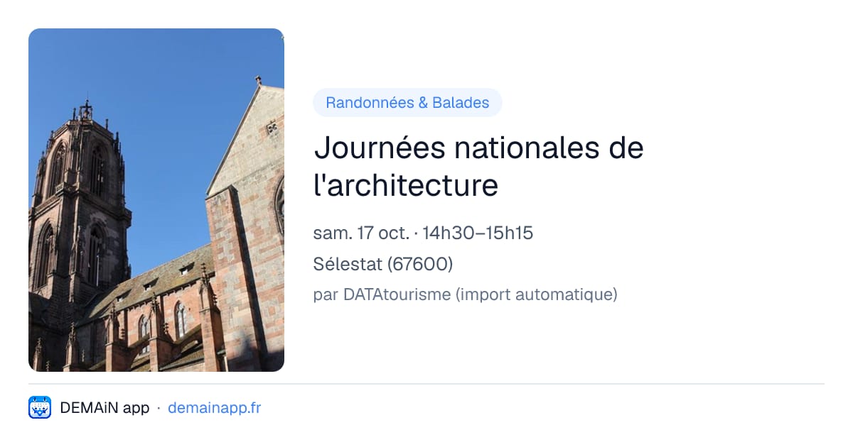 Journées nationales de l'architecture — Sélestat