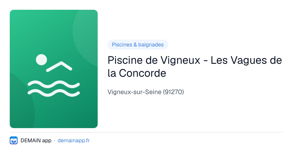 Piscine de Vigneux - Les Vagues de la Concorde — Vigneux-sur-Seine
