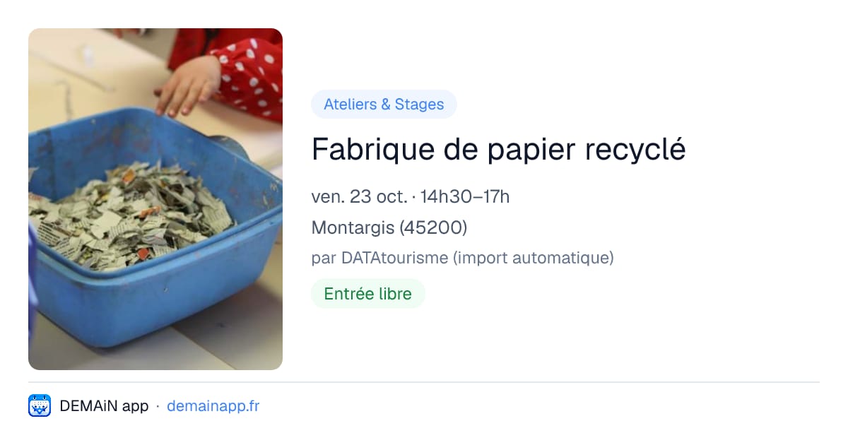 Fabrique de papier recyclé — Montargis