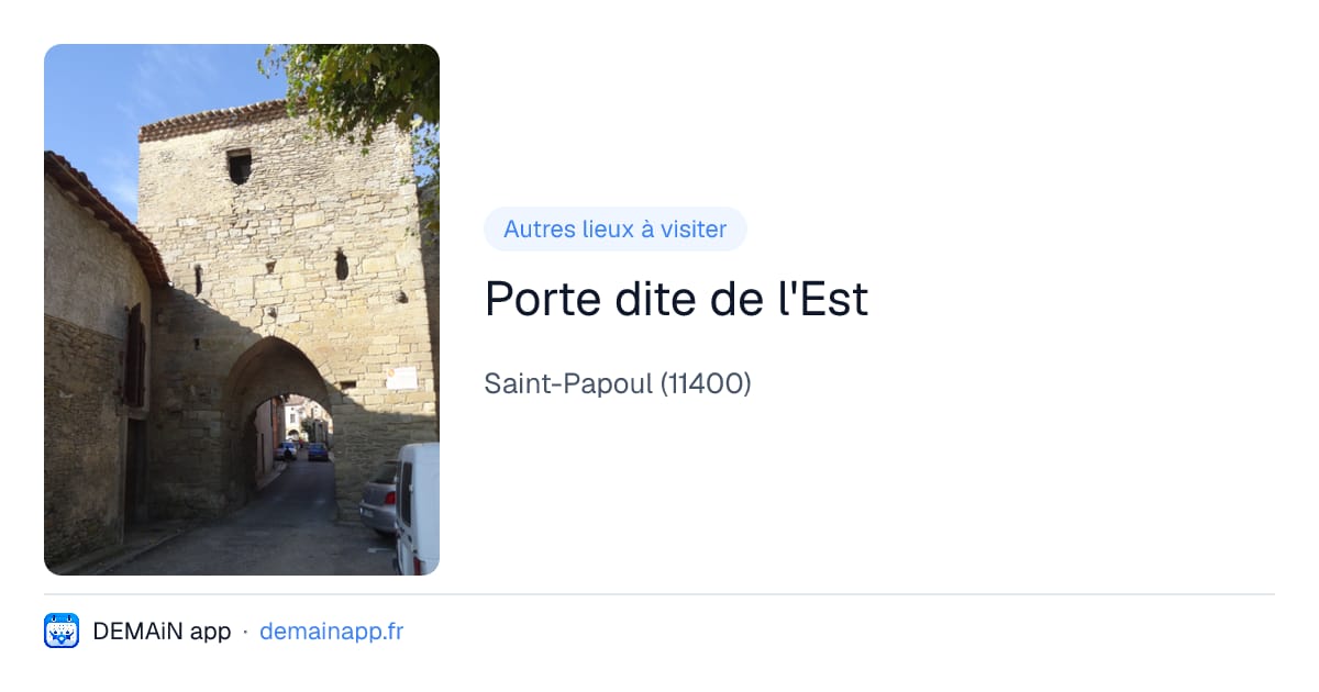 Porte dite de l'Est — Saint-Papoul