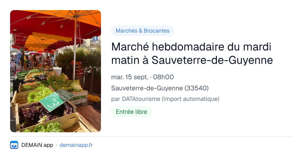 Marché hebdomadaire du mardi matin à Sauveterre-de-Guyenne — Sauveterre-de-Guyenne