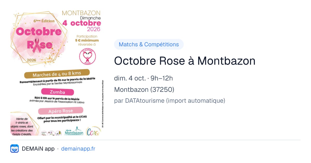 Octobre Rose à Montbazon — Montbazon