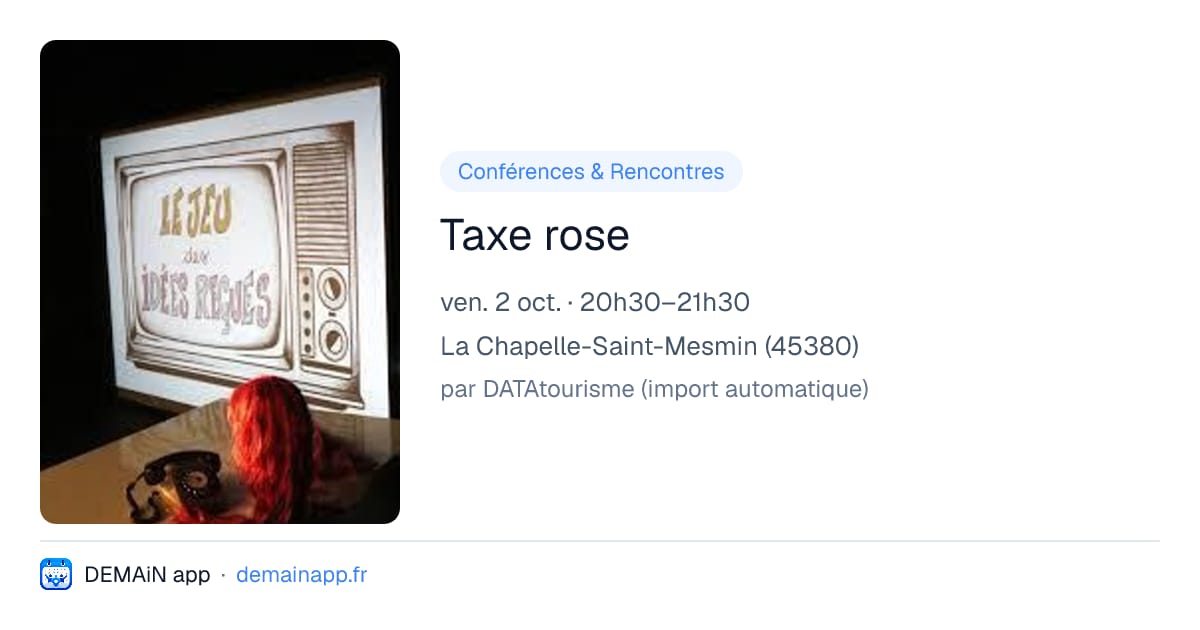 Taxe rose — La Chapelle-Saint-Mesmin