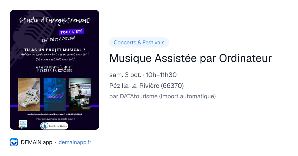 Musique Assistée par Ordinateur — Pézilla-la-Rivière