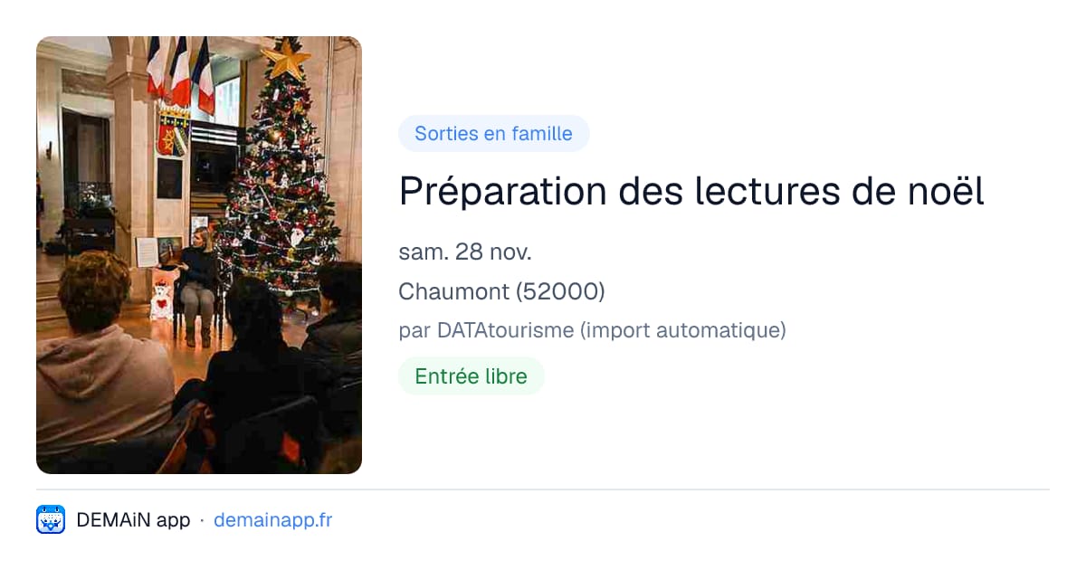 Préparation des lectures de noël — Chaumont