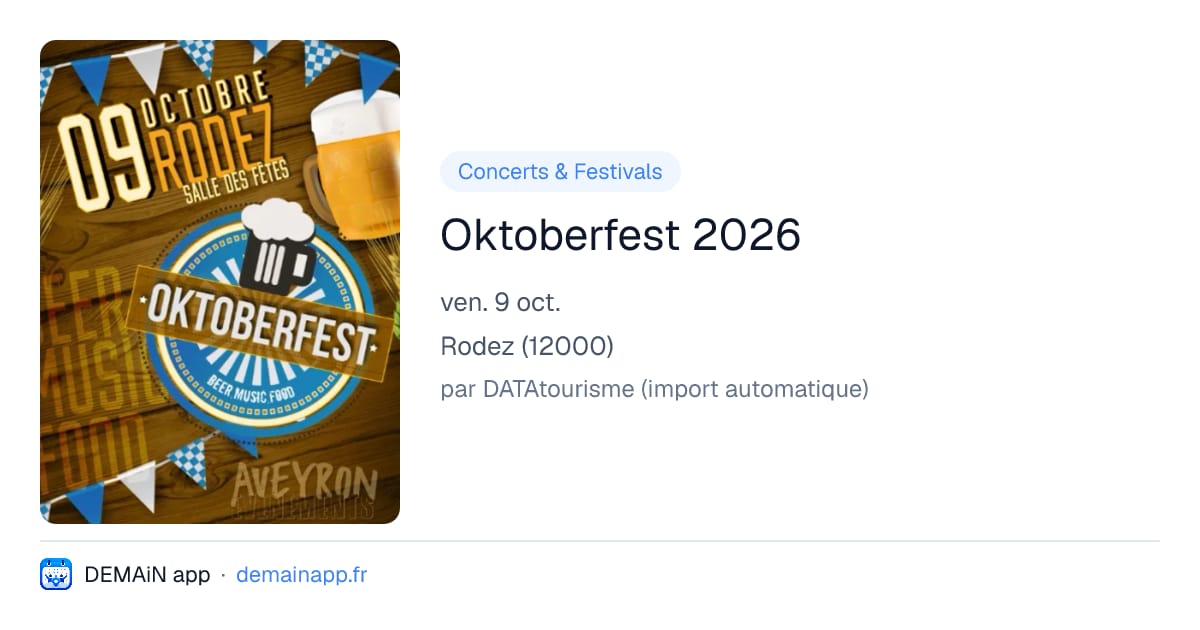 Oktoberfest 2026 — Rodez